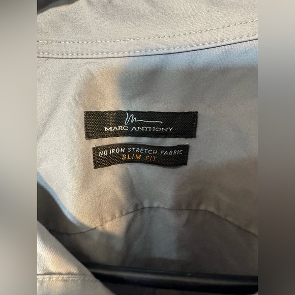 Marc Anthony Mens Shirt 15.5 34-35
Gray Long Sleeve Button Up
Collared Slim Fit - Picture 5 of 6